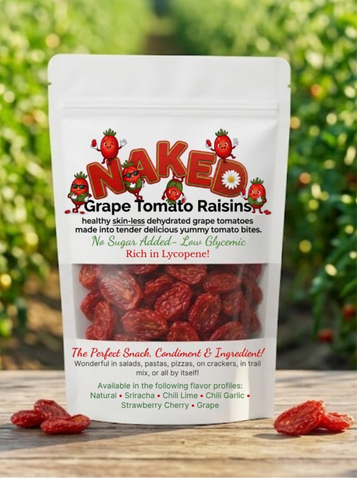 Concept packaging for NAKED Grape Tomato Raisins