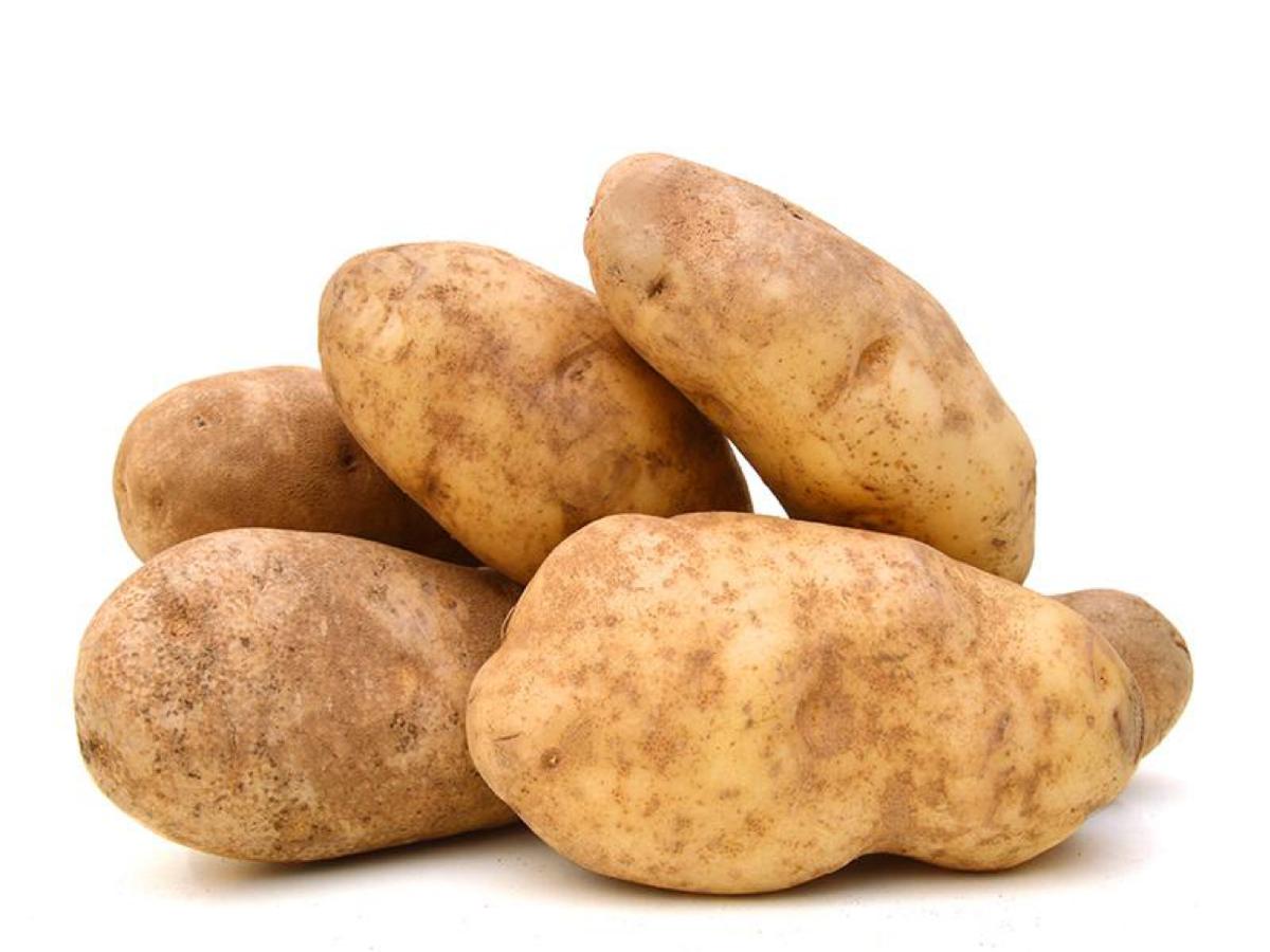Fresh russet potatoes